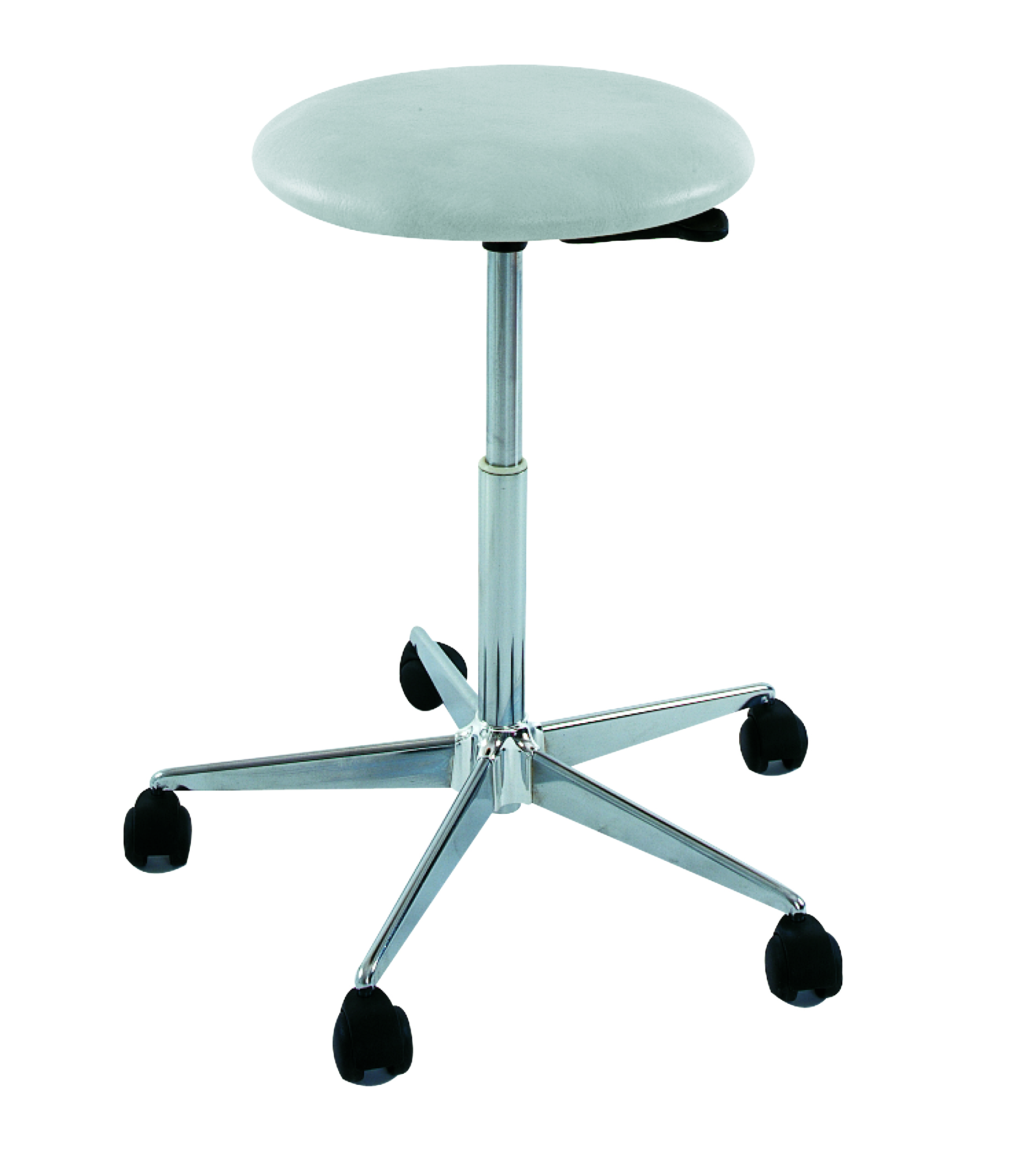 Chrom-Rollhocker / harte Rollen