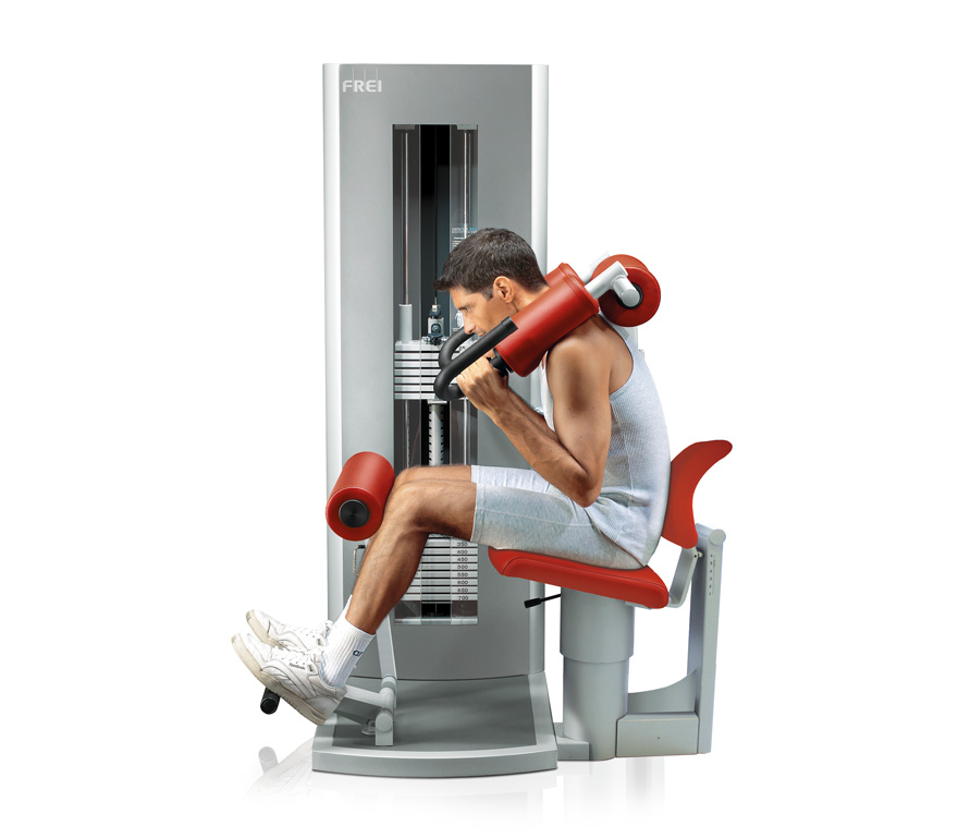 GENIUS ECO® Bauchtrainer / Rückentrainer Kombinationsgerät mit FREI GUIDE