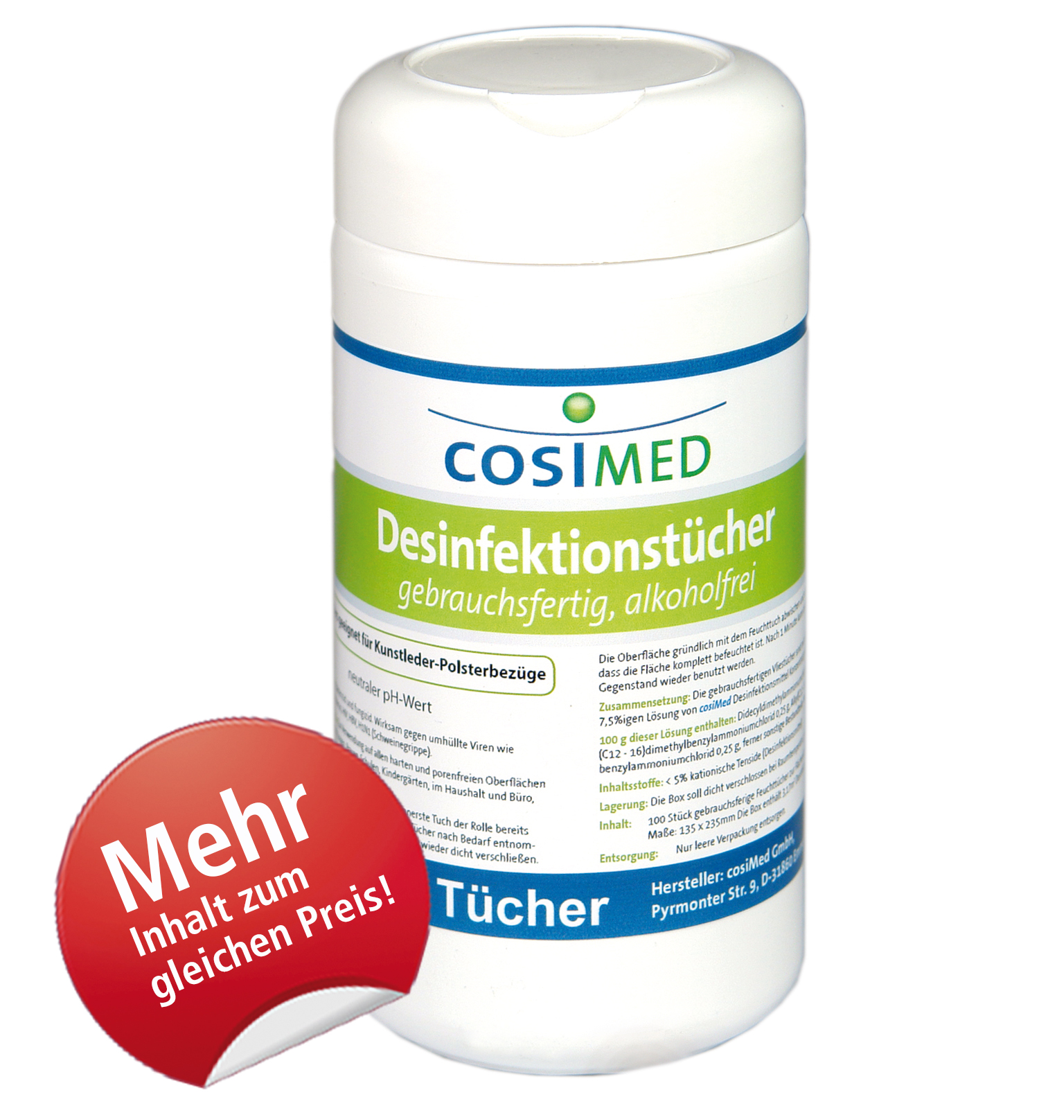 Desinfektionstücher im Spender 120 St.